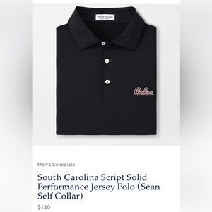 PETER MILLAR South Carolina Script Solid Performance Jersey Polo